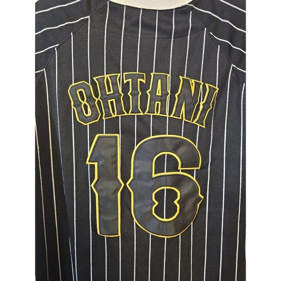 Shohei Ohtani Japan Baseball Jersey White/Black Pinstripes, Size XXL - Picture 8 of 10